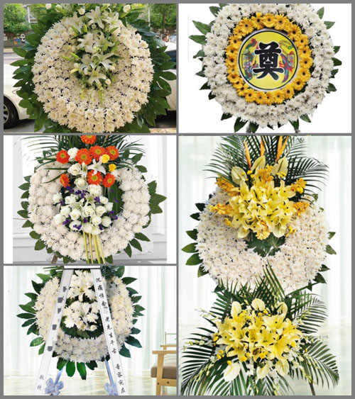 上海嘉定区外冈镇甘柏村花圈速递